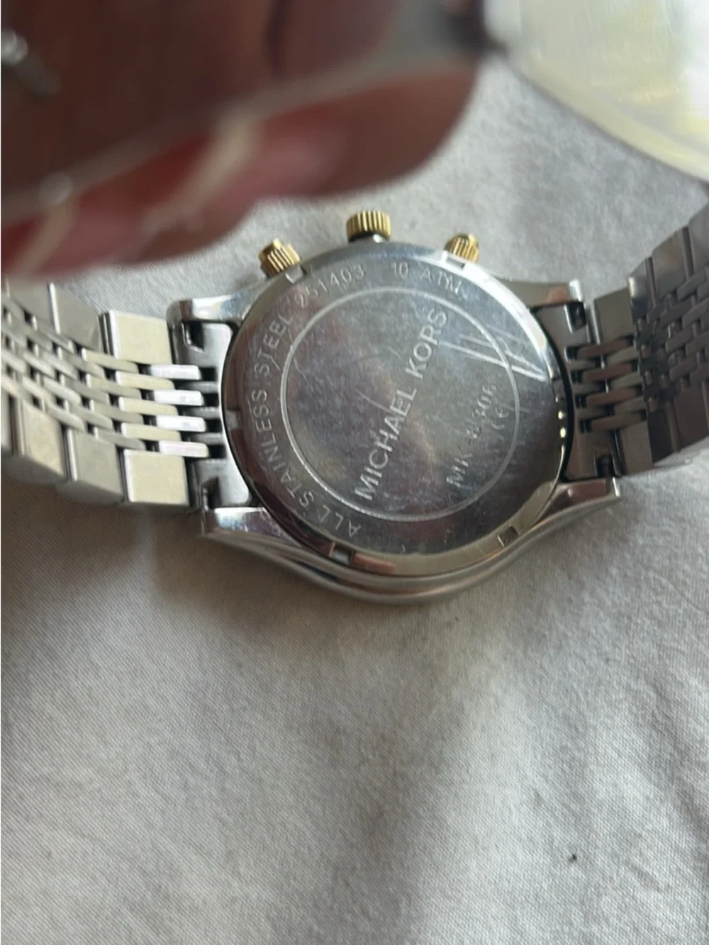 Michael Kors Men's Brookton Chronograph Two Tone Watch MK8306, Needs New Battery